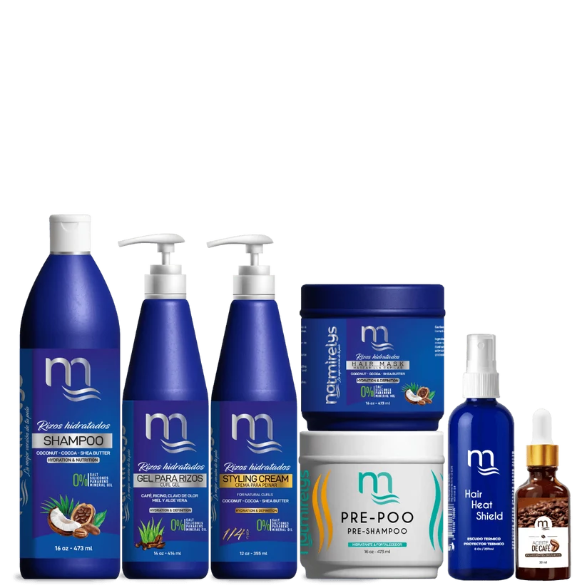 Línea Rizos Hidratados Completa + Protector Térmico y Aceite de Café Precio RD$5,550.00 DOP