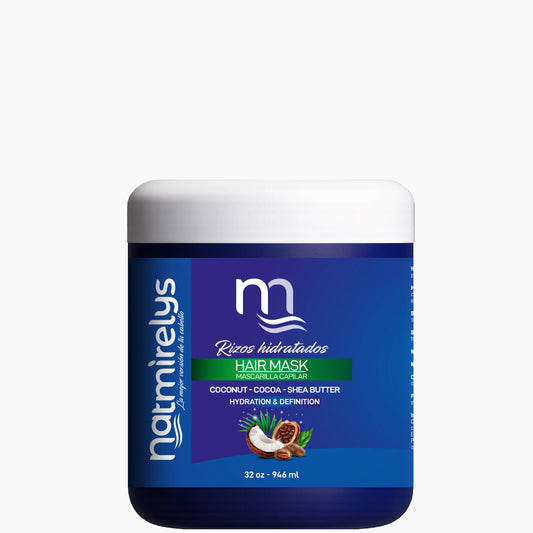 Mascarilla Hidratante de Rizos de Natmirelys para rizos nutridos, definidos y sin friz.