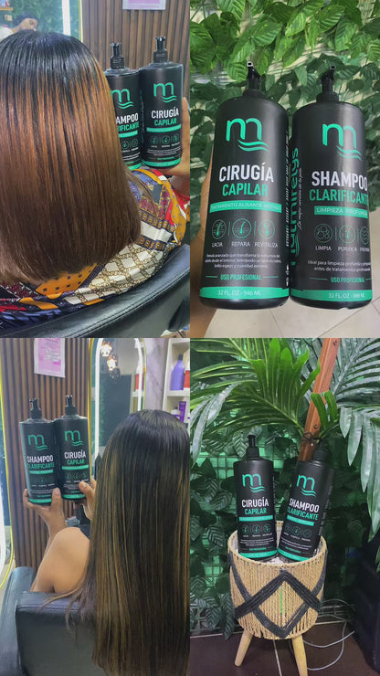 Kit de Cirugía Capilar Profesional Natmirelys – Ácido Tánico, Sin Formol ni Ácido Glioxílico | 2 Productos de 32 oz