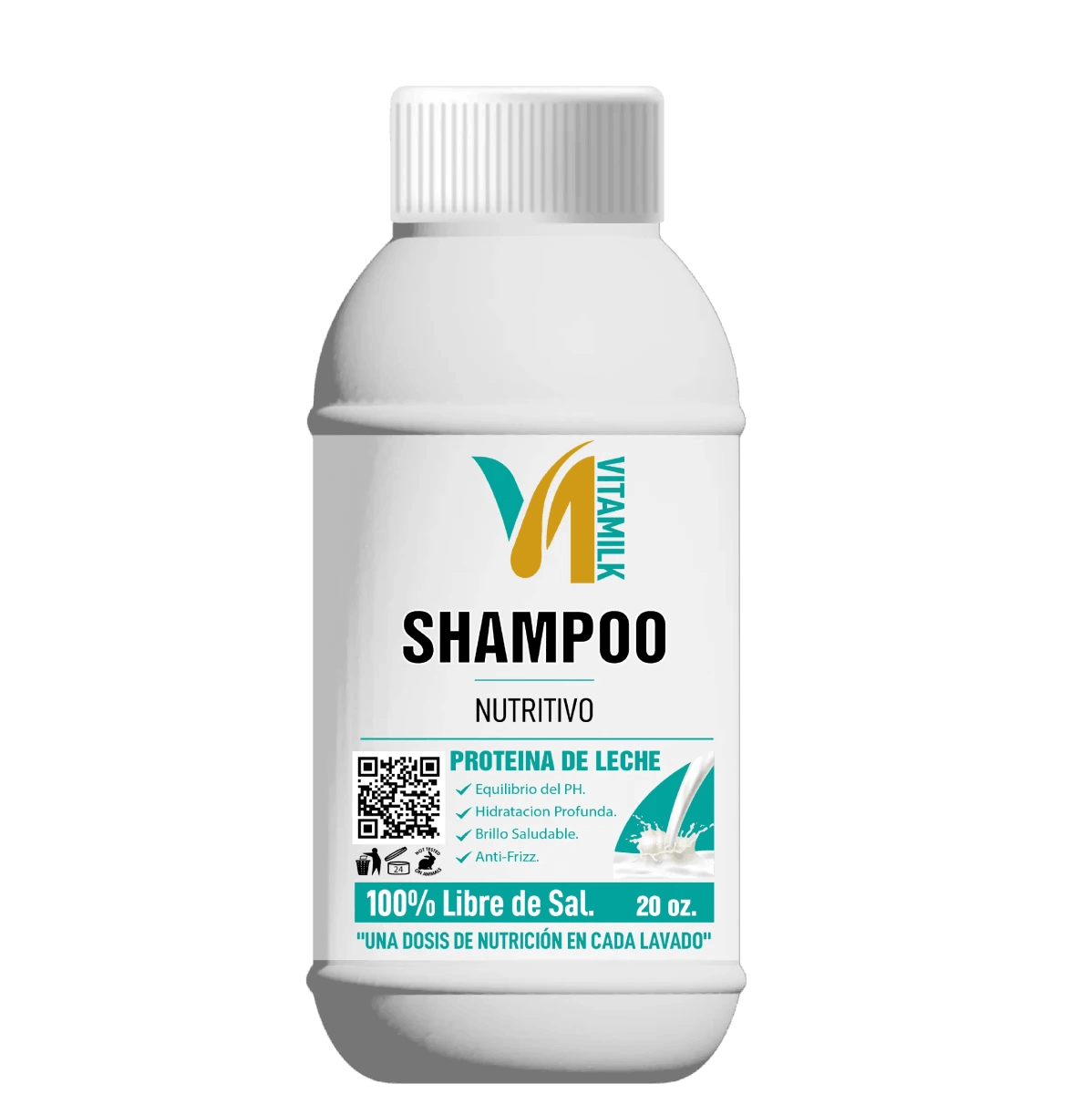 Shampoo de Proteína de Leche VitaMilk (20 oz) - Natmirelys