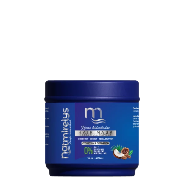 Mascarilla Hidratante de Rizos de Natmirelys para rizos nutridos, definidos y sin frizz.
