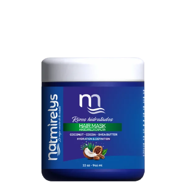 Mascarilla Hidratante de Rizos de Natmirelys para rizos nutridos, definidos y sin frizz.