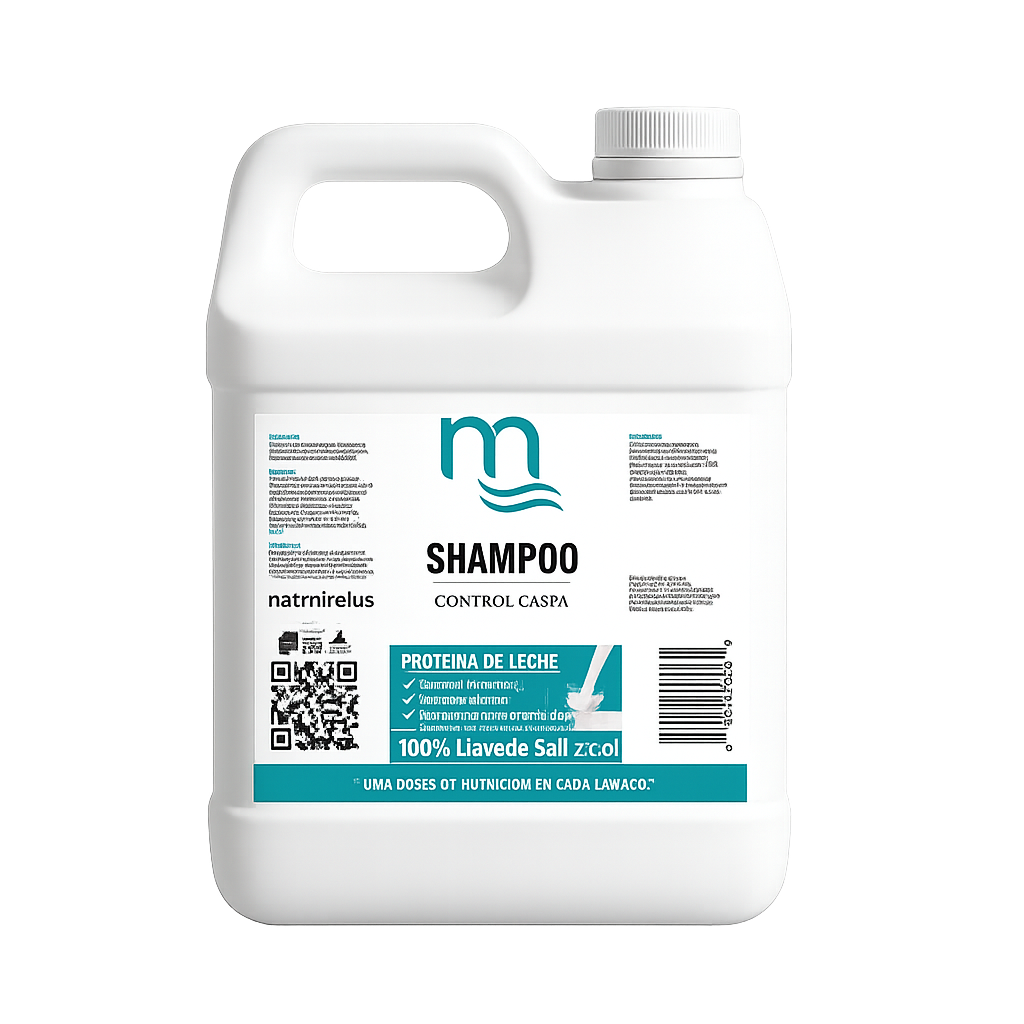 Garrafán de shampoo de proteína de leche para hidratación, suavidad y fortalecimiento del cabello