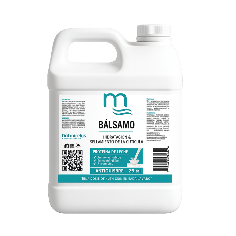 Garrafón de bálsamo acondicionador de proteína de leche para hidratación, suavidad y reparación capilar