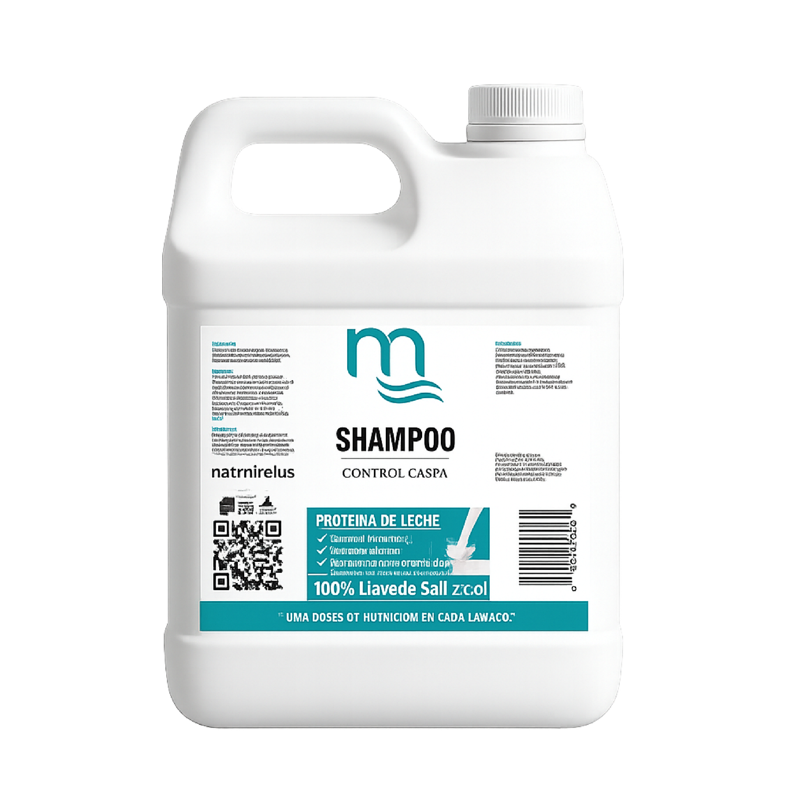 Garrafán de shampoo de proteína de leche para hidratación, suavidad y fortalecimiento del cabello