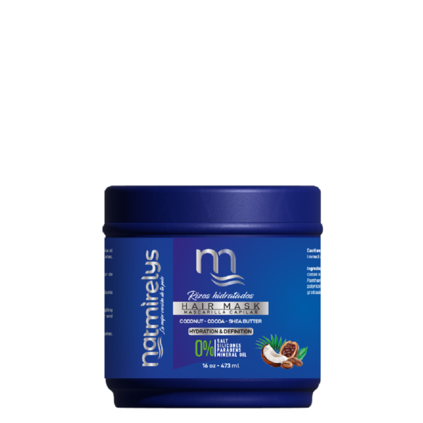 Mascarilla Hidratante de Rizos de Natmirelys para rizos nutridos, definidos y sin friz.