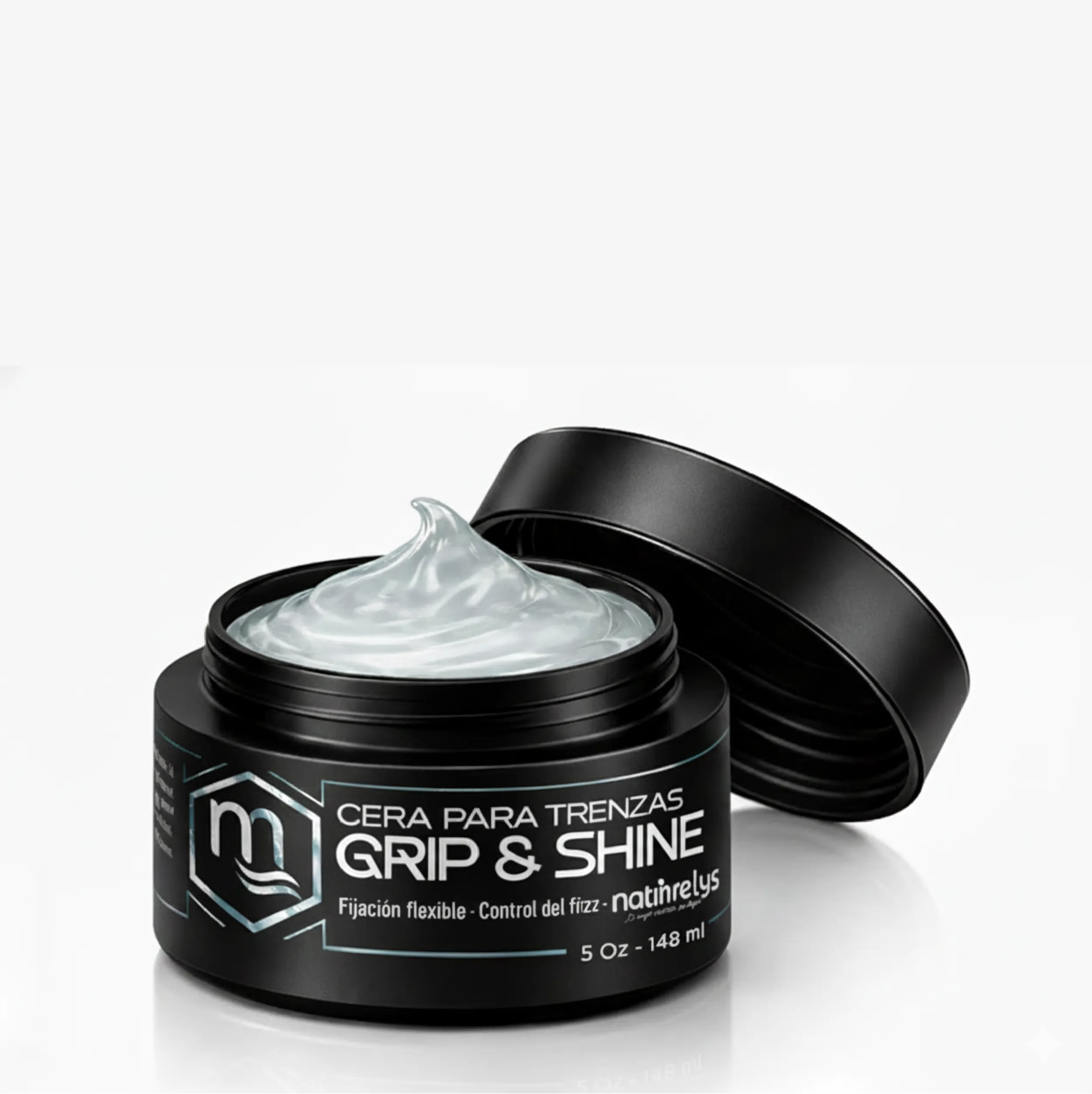 Cera para trenzas cero grumos natmirelys para definición, fijación y brillo sin residuos