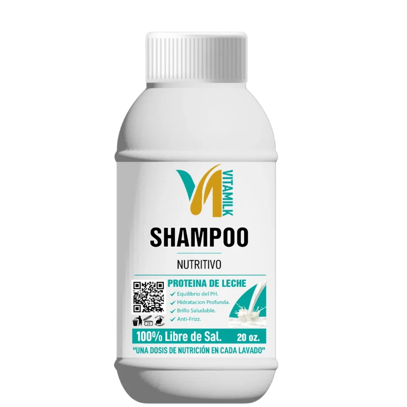 Shampoo VitaMilk de proteína de leche 20 oz para limpieza suave, hidratación y fortalecimiento del cabello