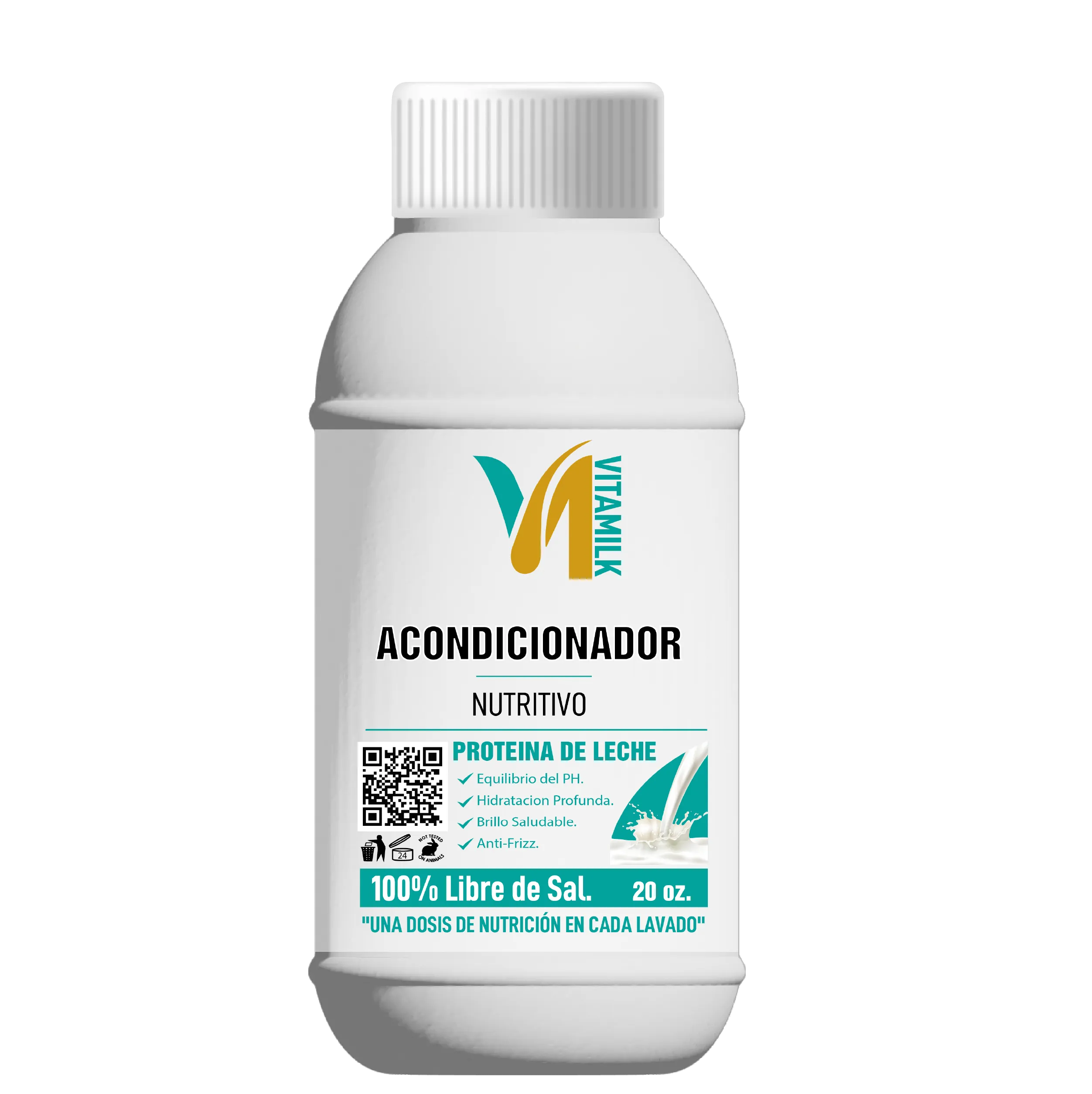 Acondicionador VitaMilk de proteína de leche 20 oz para hidratación, suavidad y fortalecimiento del cabello